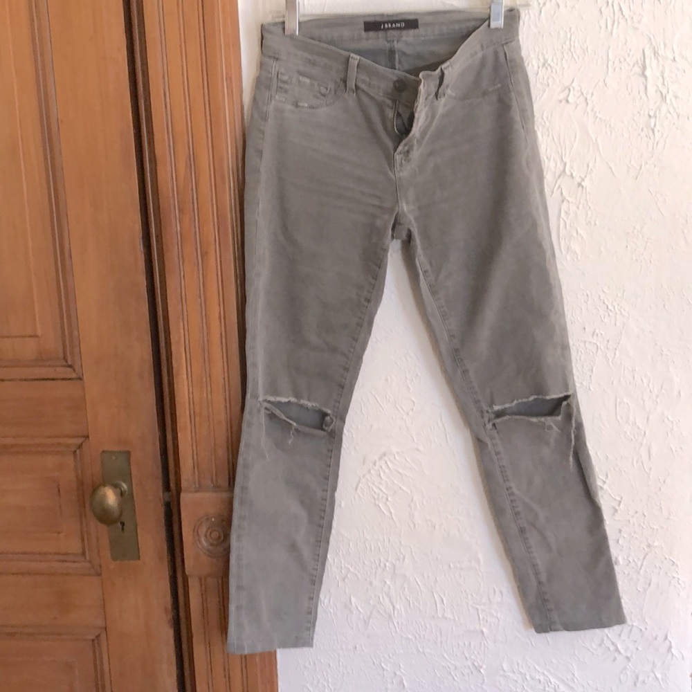 J Brand cropped ripped pants, size 25